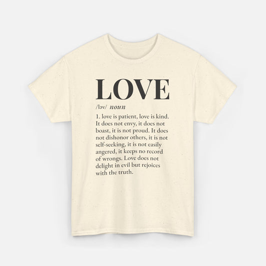Love defined by 1 Corinthians 13:4-6